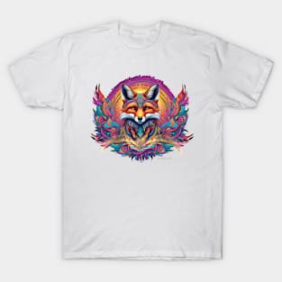 Tribal Fox Majestic Powerful Design T-Shirt